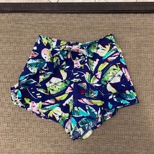Blue multicolor floral shorts forever 21